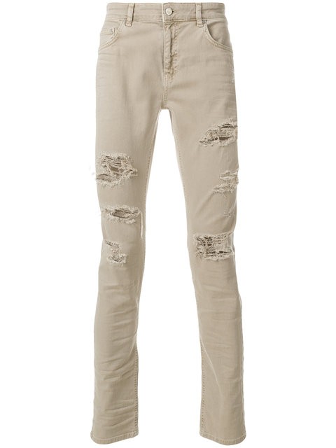 Classic Super Skinny Jeans - destressed optik